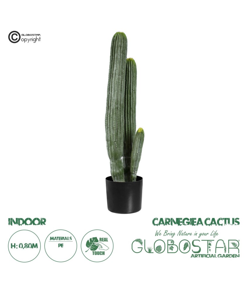 GloboStar® Artificial Garden CARNEGIEA CACTUS 20121 Τεχνητό Διακοσμητικό Φυτό Κάκτος Σαγκουάρο Υ80cm